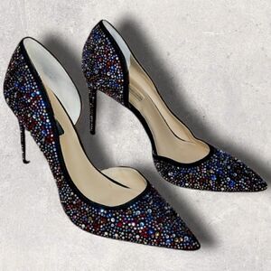 𝅺INC INTERNATIONAL CONCEPTS KENJAY D'ORSAY BLACK SEQUINED PUMPS, SIZE 9.5